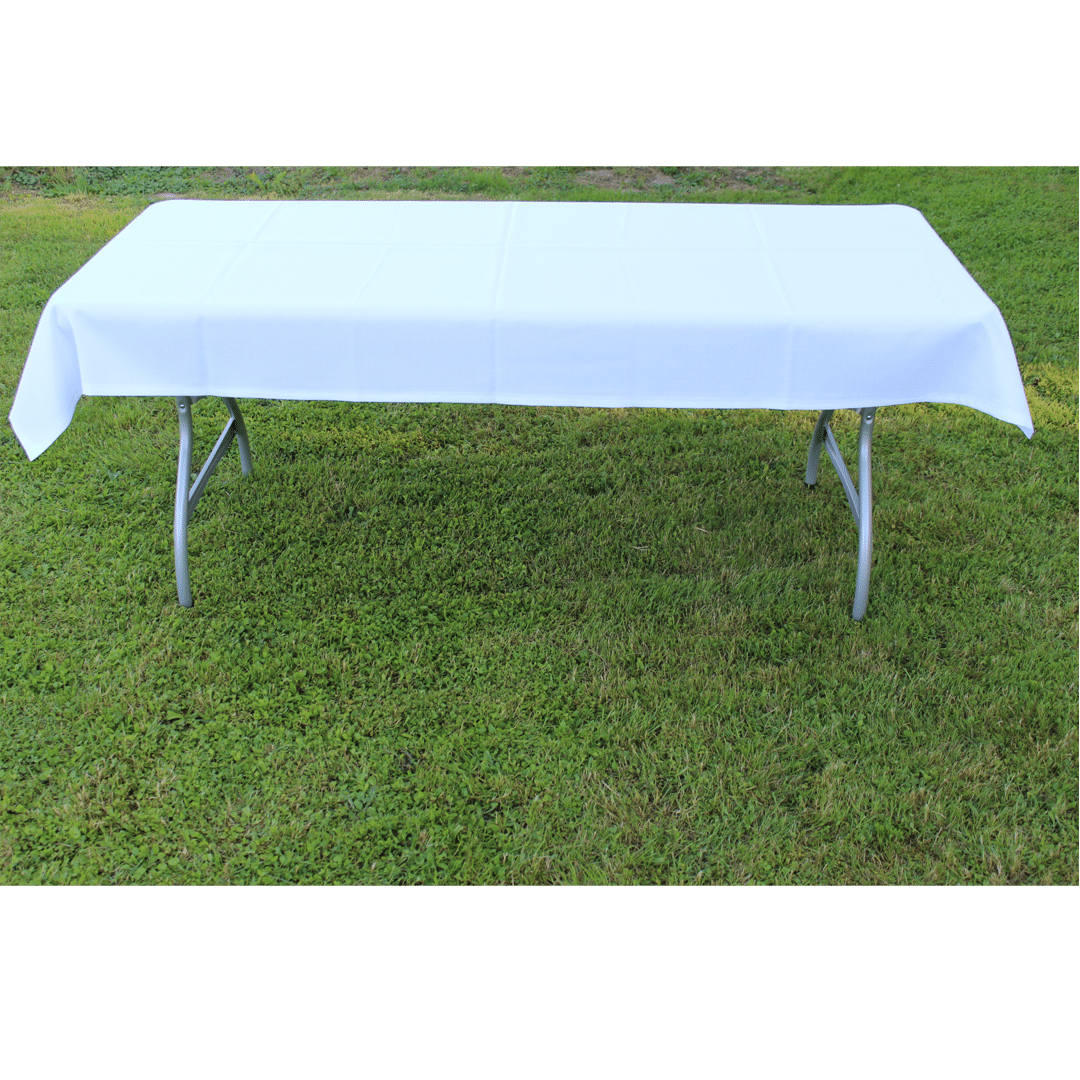 Białe obrusy elastyczne na stoły cateringowe – wynajem tekstyliów eventowych Bochnia